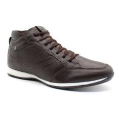 Tenis Sapatenis em Couro Casual Cano Medio Netony 1008-Masculino