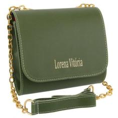 Bolsa Feminina Pequena Alça Corrente Lateral Transversal Tiracolo - Lo