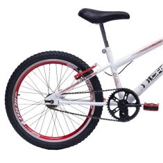 Bicicleta Aro 20 Aero Cross Infantil Bmx Freestyle - Varias Cores Cor Branco Com Vermelho