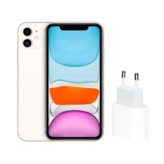 Iphone 11 Apple 256Gb Branco 6,1 12Mp - Ios + Carregador Usb-C De 20W