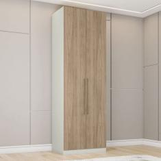 Guarda Roupa Solteiro Modulado Seletto 2 Portas Flex Areia/Jequitibá - Henn