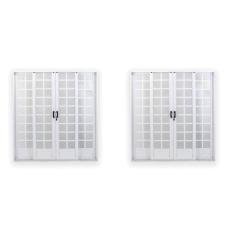 Kit com 2 Portas de Aço de Correr 215x200cm Minas Sul Mgm Branco