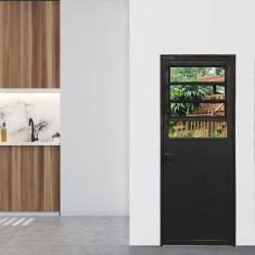 Porta Basculante Lambril Linha Veneza 210x90 Lado Esquerdo Preto