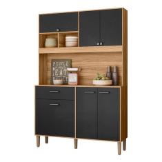 Armario de Cozinha Erva Doce 120 cm 6 Portas e 1 Gaveta
