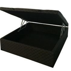 Cama Box Baú Casal Blindada / Reforçada 1,38 X 1,88 - 43Cm De Altura Total 