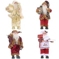 Expositores de enfeites de férias b decorações de natal bonecas de papai noel em pé bonecas de plástico de natal brinquedo