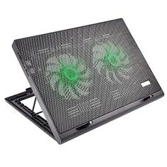 Cooler Para Notebook Warrior Power Gamer Led Verde - Ac267