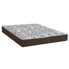 Cama Box Viúva: Colchão Espuma D45 Ortobom / Anatômico Fort Tech ISO 150 + Base CRC Suede Brown(128x188x18)