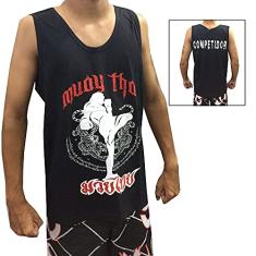 Camiseta Regata Muay Thai Khao Trong - Preta - Duelo Fight
