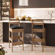 Conjunto com 02 Banquetas Gourmet Cedro Gold 11C