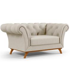 Sofá 2 Lugares Para Sala De Estar Império 150 Cm Bege C-107