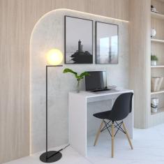 Mesa Escrivaninha Minimalista Pequena Sem Gaveta - Branco