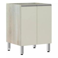 Balcão de Cozinha sem Tampo 60cm 2 Portas Lis Luciane Móveis, Legno Cr