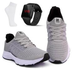 Kit Tênis Academia Masculino + Relógio Digital LED + Meia - It Shoes, 