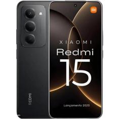 Smartphone Xiaomi Redmi 15 256GB 8GB Preto 4G Câmera Modo Retrato Bate