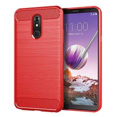 Capa para LG Stylo 5, capa de material de fibra de carbono, macia, antiderrapante, antiimpressões digitais, capa totalmente protetora para LG Stylo 5