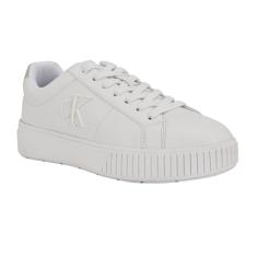 Calvin Klein Tênis feminino Alane, Branco 141, 35