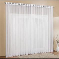 Cortina Para Quarto E Sala Voil Branco 4X2,65M - Pilli Enxovais E Tape
