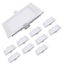 Kit 10 Painel Plafon 6W Luminária Led Embutir Quadrado Spot Bivolt