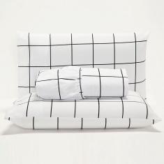 Jogo De Lençol Minimalist Solteiro 2 Peças Percal 180 Fios Macio - Branco