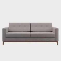 Sofá Com 3 Lugares Living Em Linho