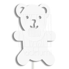 Luminária Abajur Parede Urso B Madeira G9 30cm Decoração - Madelumi, B