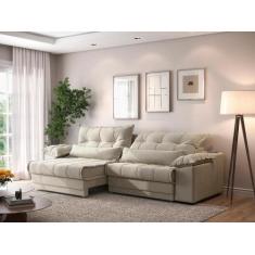 Sofá Retrátil e Reclinável com Molas ensacadas e Carregador USB Coloss