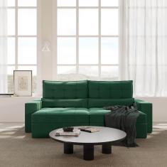 Sofá Retrátil e Reclinável 4 Lugares 250cm Embaúba Extra Cabecasa Madeiramadeira Verde Diamante
