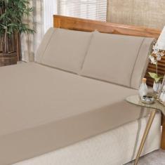 Jogo de Cama Lençol Casal 3 peças Algodão Percal 180 fios Ponto Palito