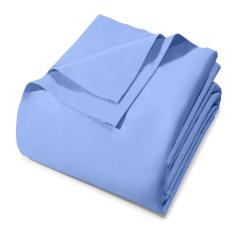 Lencol casal avulso com elastico para cama box E comum 100% algodão percal 180 fios cor: azul