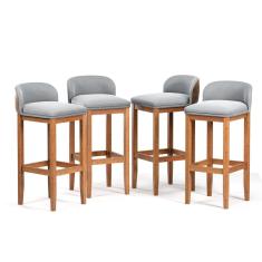 Kit 4 Banquetas Moderna Cozinha Area Externa Gourmet 96cm Altura Ideal Balcão Espaço Churrasqueira