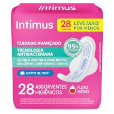 Intimus Absorvente Antibacteriana Com Abas - 28 Unidades