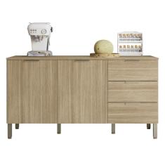 Balcão de Cozinha com 2 Portas e 2 Gavetas Riga Freijó