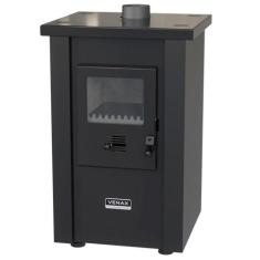 Calefator A Lenha Venax Vulcano Dupla Combustão Preto Fosco 24505