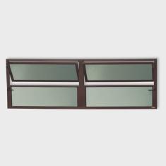 Janela de Alumínio Basculante 2 Seções 40x200cm Vidro Mini Boreal Plus Brimak