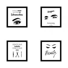 Kit De Quadros Decorativos Em Mdf Designer Sobrancelhas 19