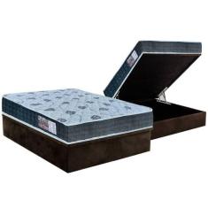 Cama Box Baú Casal: Colchão Ortopédico Orthoflex D45 / EP Cecina + Bas