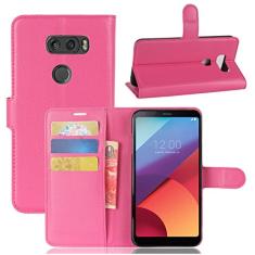 Capa para LG V30, capa carteira flip de couro PU premium com compartimento para cartão, suporte e fecho magnético [capa interna de TPU à prova de choque] Compatível com LG V30