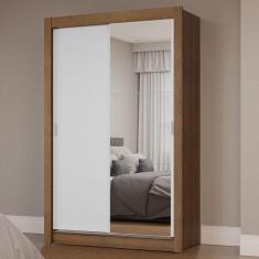 Guarda-Roupa Solteiro 2 Portas de Correr com Espelho Milano Madesa, Ru