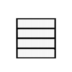 Vitro Basculante Alumínio Preto 80 (a) X 1.00 (l) - Hale