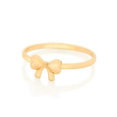 Anel Rommanel Banhado Ouro Laço Skinny Ring / Falange 512862, 20