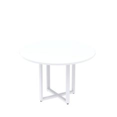 Mesa de Reunião Redonda 100cm MRR1100P25TUB Branco