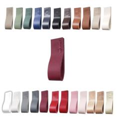 Kit com 08 Puxadores Doken para Móveis Armário Guarda Roupa Gaveta Porta Baús Caixas Bandeja Cesto Tábua - Cor Textura de Couro…