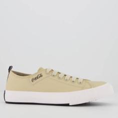 Tênis Coca Cola Atlanta Leather Feminino Caqui-Feminino