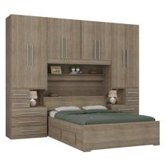 Guarda-roupa de Casal com espaço para cama Box Queen Size 1223SQ Casta