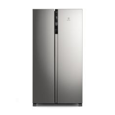 Geladeira Electrolux Frost Free Inverter 435L Efficient com AutoSense Side by Side cor Inox Look (IS4S) 220V
