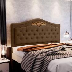 Cabeceira Holanda 1,95 para Cama Box King Size - Veludo - Speciale Hom