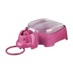 Bebedouro Portátil Plástico de 320ml para Cães, Cor Rosa, Linha Pet, Sanremo.