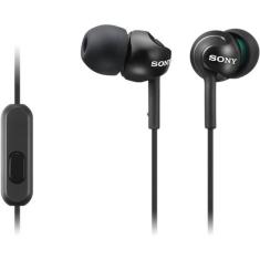 Fone De Ouvido Sony Mdr-ex110ap - 3.5mm - Com Microfone - Preto