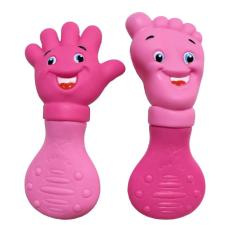 Mordedores Para Bebês Mãozinhas e Pezinhos Menino e Menina